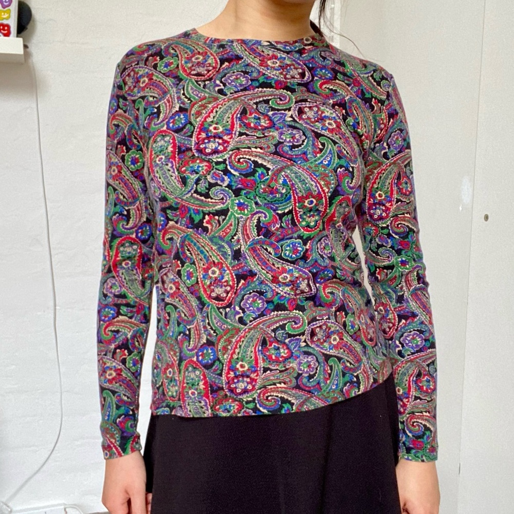 Ralph Lauren colourful print long sleeve tee - Picture 4 of 7